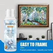 Darzheoy\u0026nbsp;Diamond Art Painting Sealer - 120Ml, Fast Drying Art Glue with Sponge, Perfectly for Sealing and Preserving Diamond Art, Prevents Falling Off, Puzzle Glue for DIY Crafts